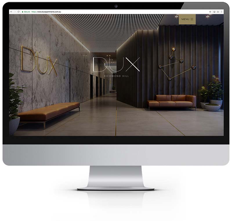 website design Dux Apartments